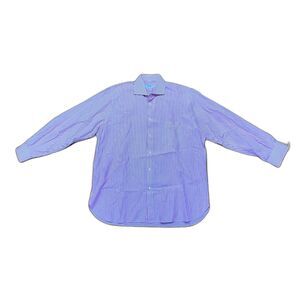 Battaglia Beverly Hills Pink Striped Cotton Button Down Shirt Top  Men's Size XL